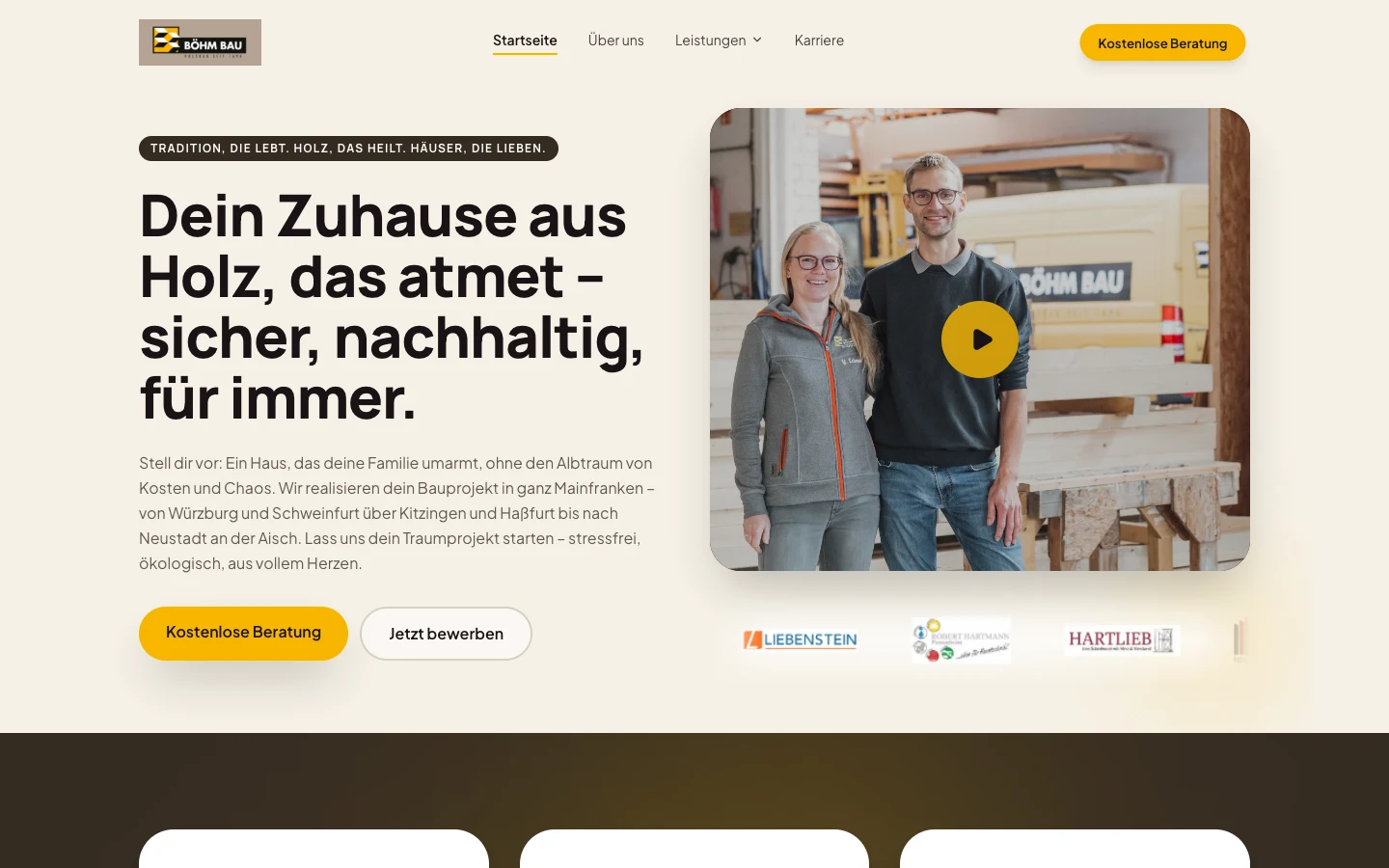 Böhm Bau Website-Vorschau